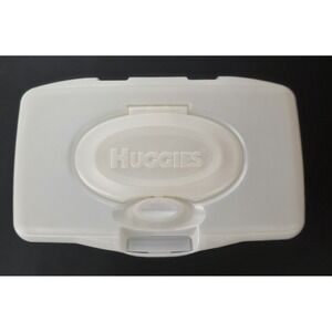 Vintage Huggies Wipes White Container Full Size EMPTY Box Refillable Baby Wipes